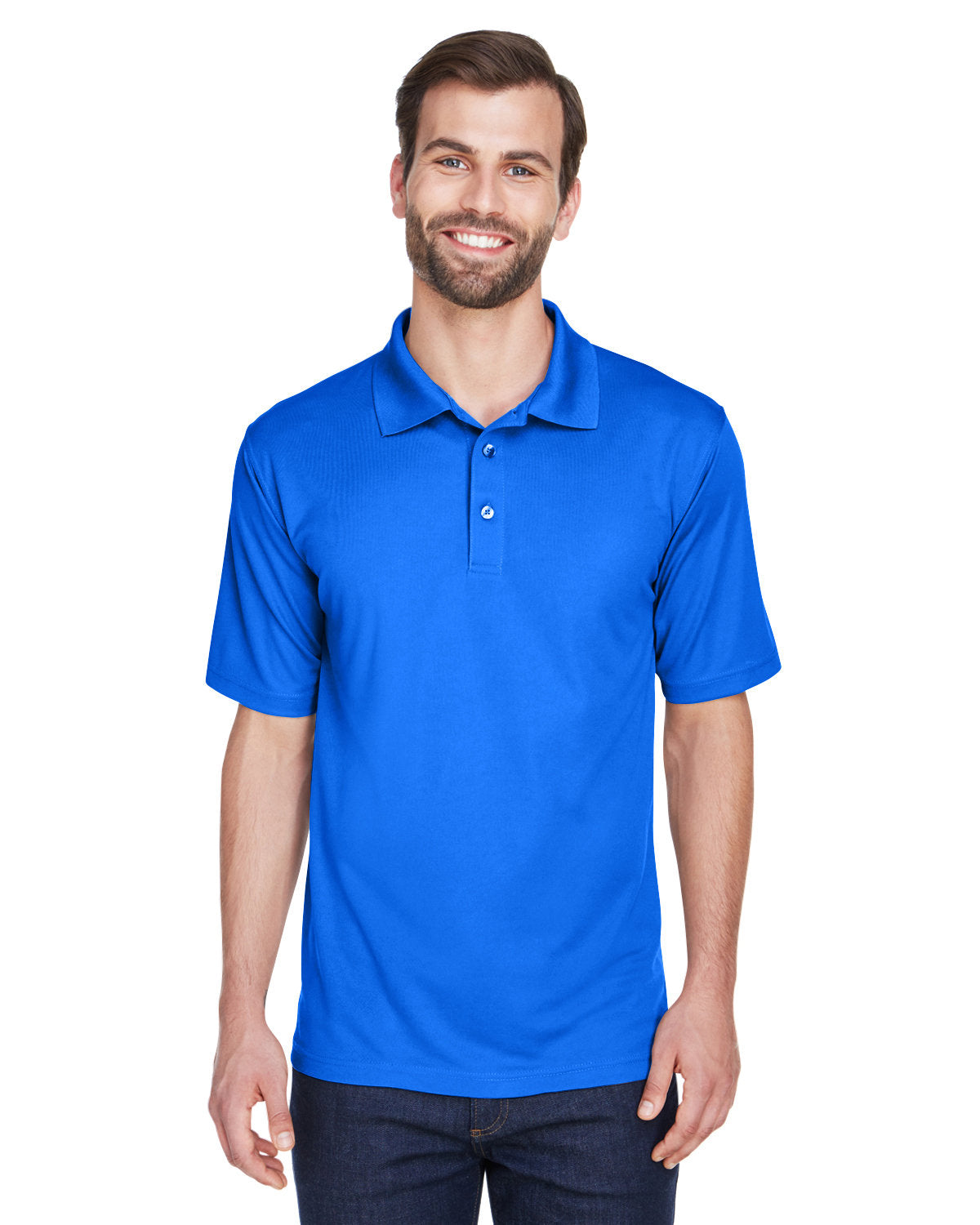 Elevated Comfort: UltraClub Men's Tall Cool & Dry Mesh PiquÃ© Polo