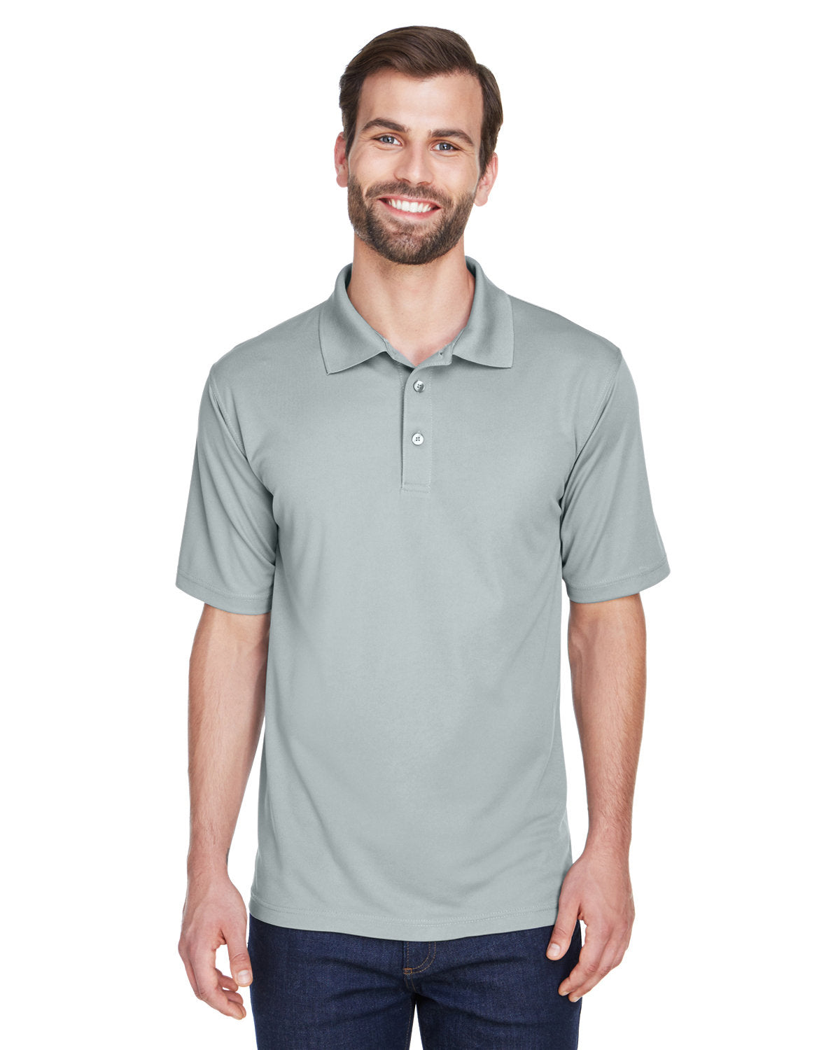 Elevated Comfort: UltraClub Men's Tall Cool & Dry Mesh PiquÃ© Polo