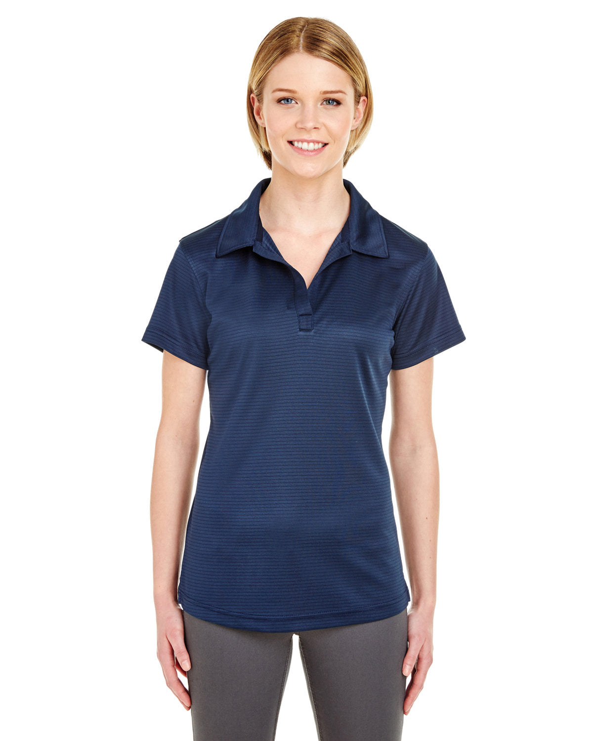 Effortless Sophistication: UltraClub Ladies' Cool & Dry Jacquard Stripe Polo