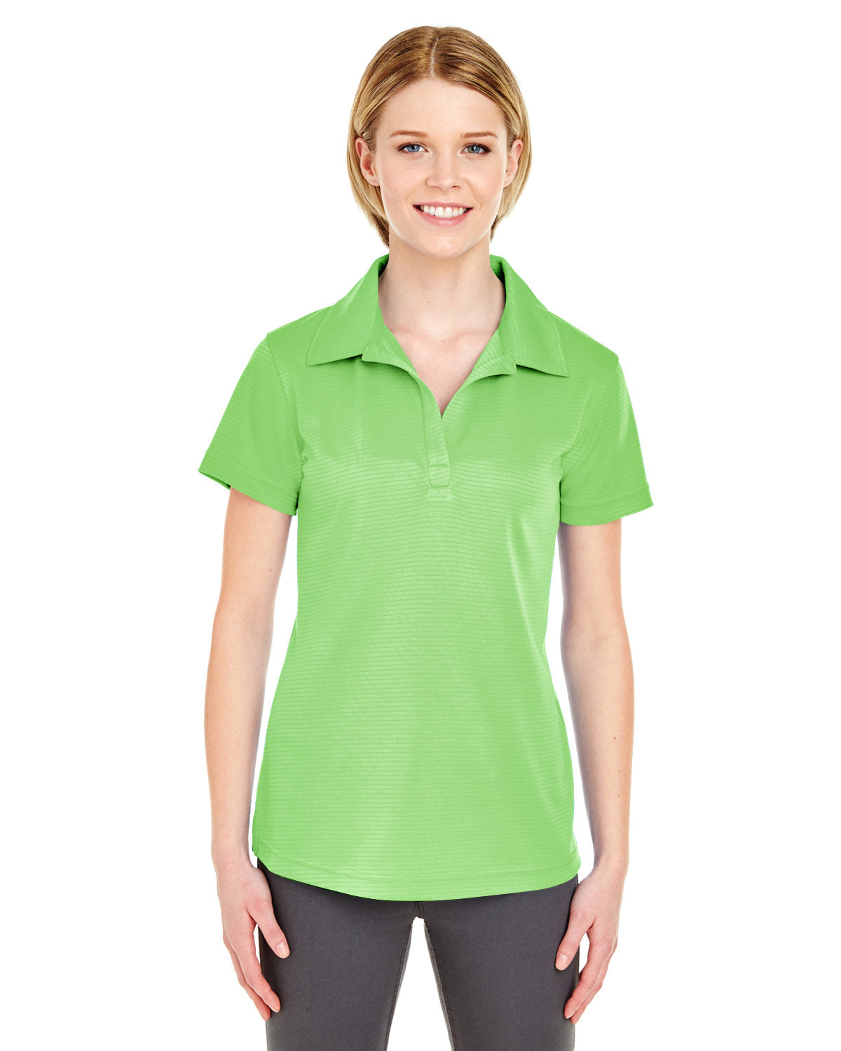 Effortless Sophistication: UltraClub Ladies' Cool & Dry Jacquard Stripe Polo