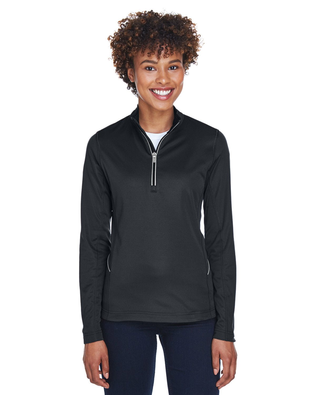 Dynamic Comfort: UltraClub Ladies' Cool & Dry Sport Quarter-Zip Pullover
