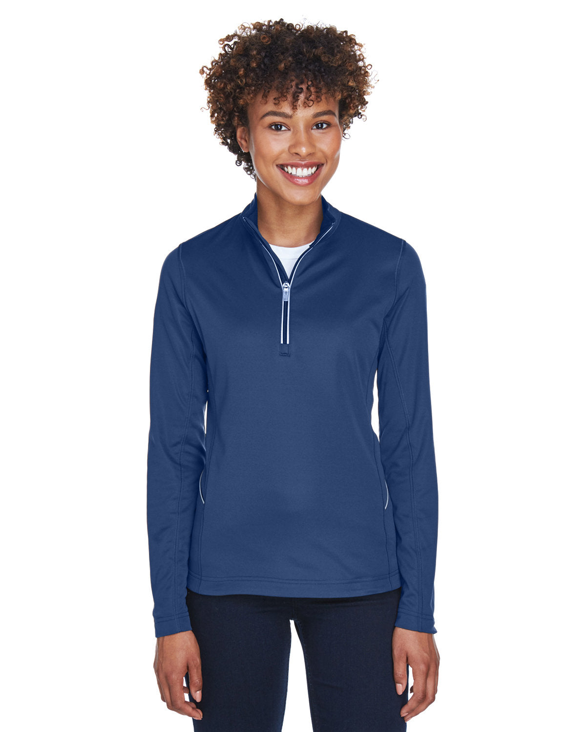 Dynamic Comfort: UltraClub Ladies' Cool & Dry Sport Quarter-Zip Pullover