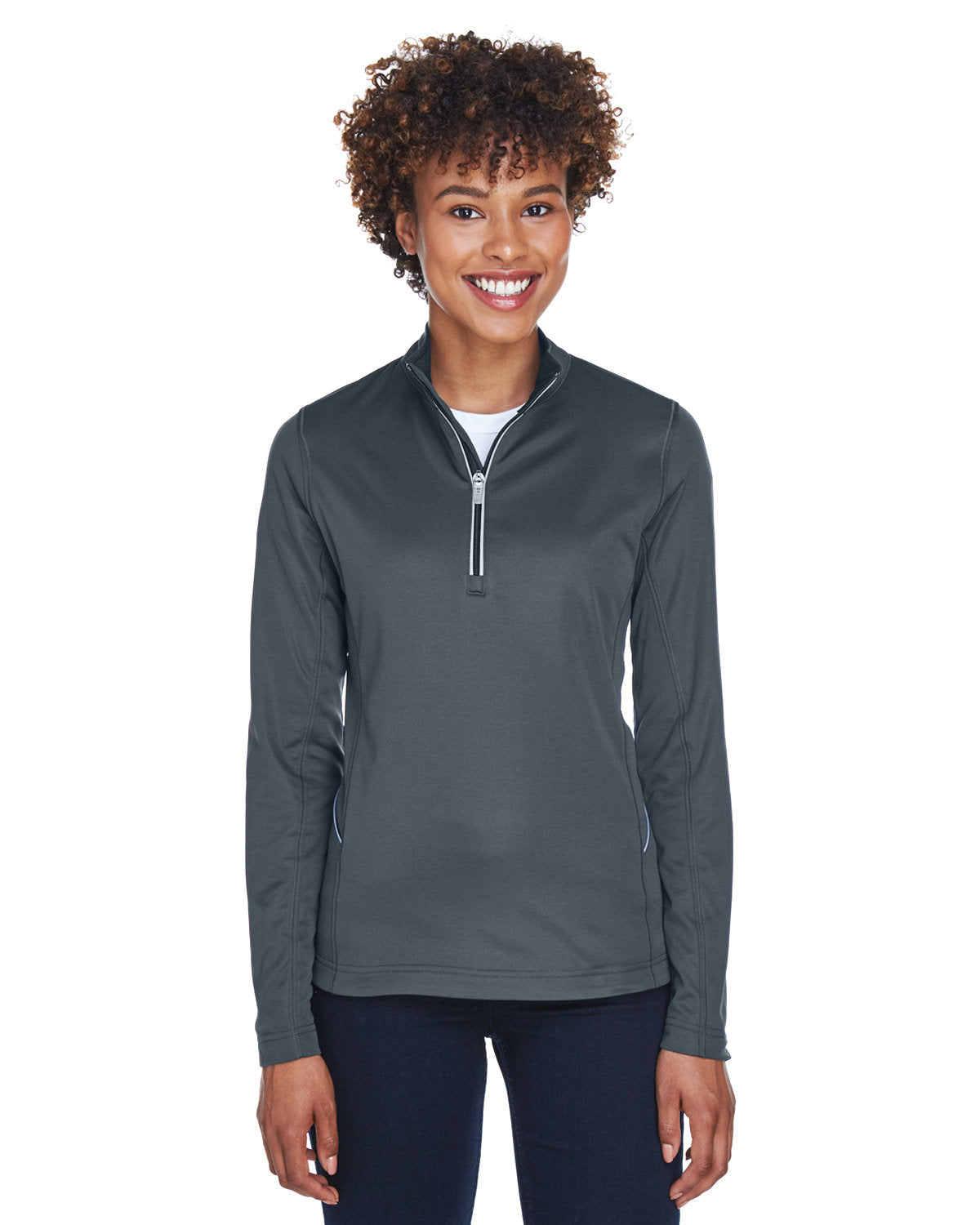 Dynamic Comfort: UltraClub Ladies' Cool & Dry Sport Quarter-Zip Pullover
