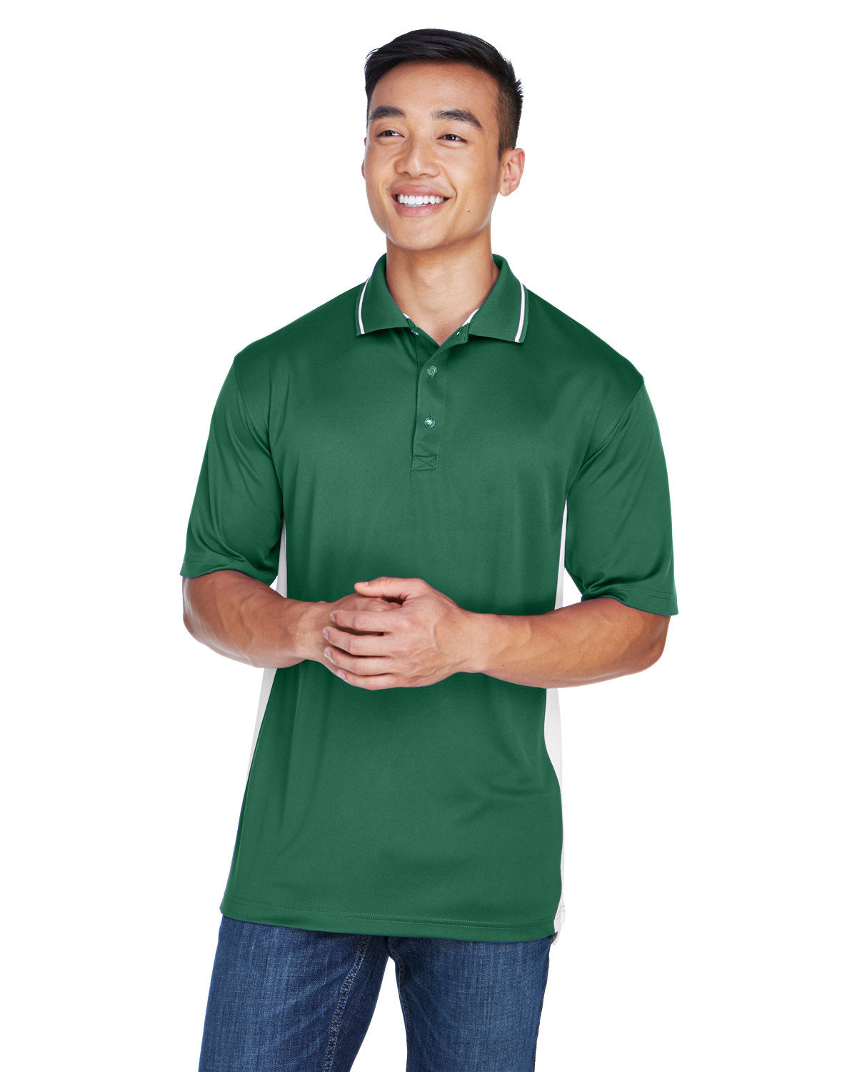 Elevate Your Game: UltraClub Men's Cool & Dry Sport Two-Tone Polo