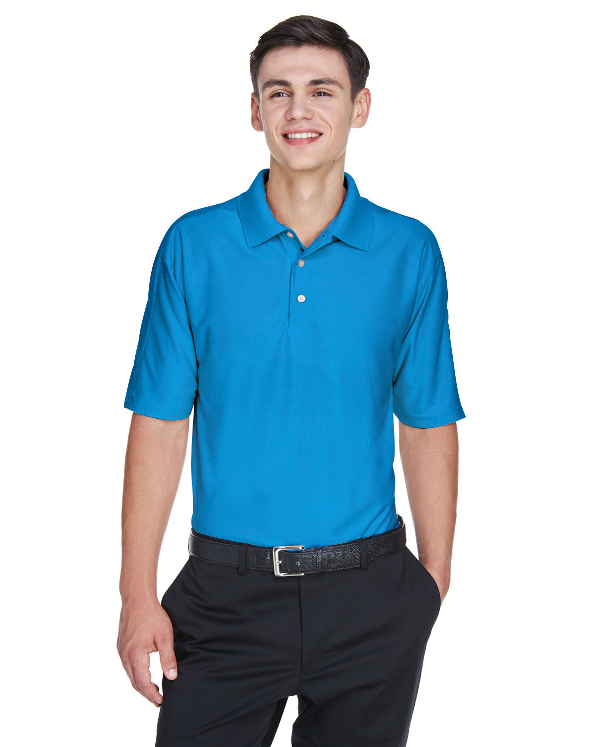 Elevate Your Presence: UltraClub Men's Cool & Dry Elite Performance Polo