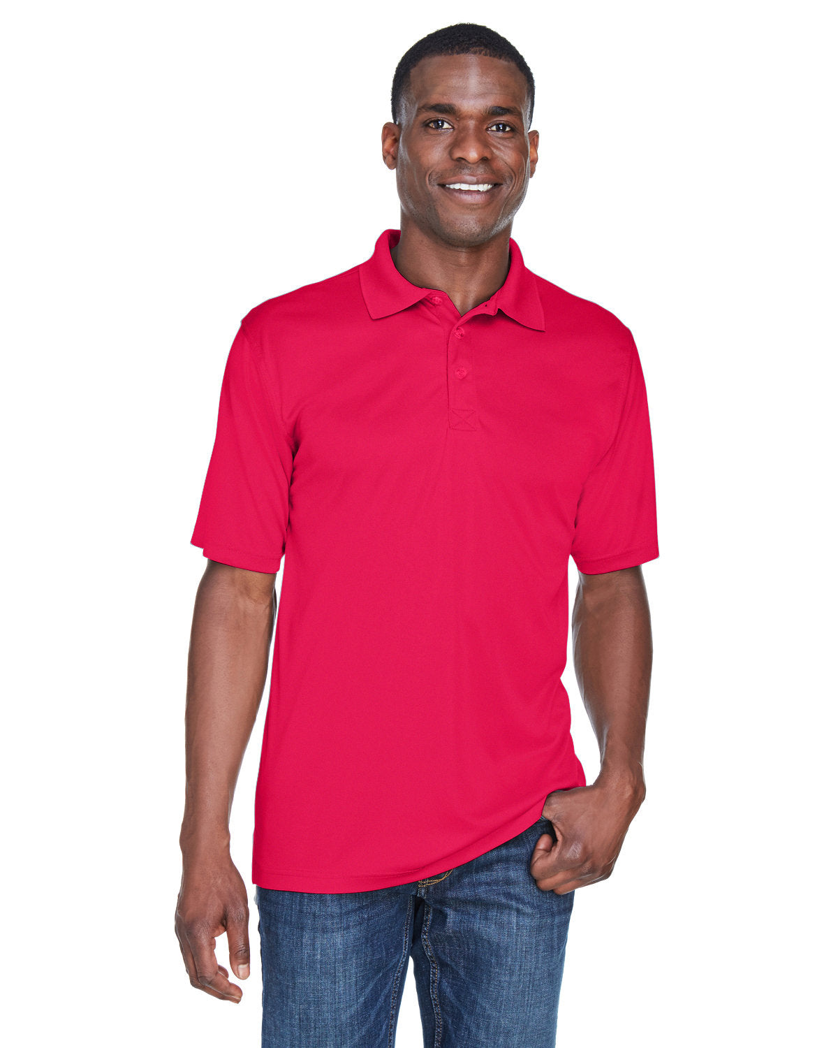 Elevate Performance: UltraClub Men's Cool & Dry Sport Performance Interlock Polo