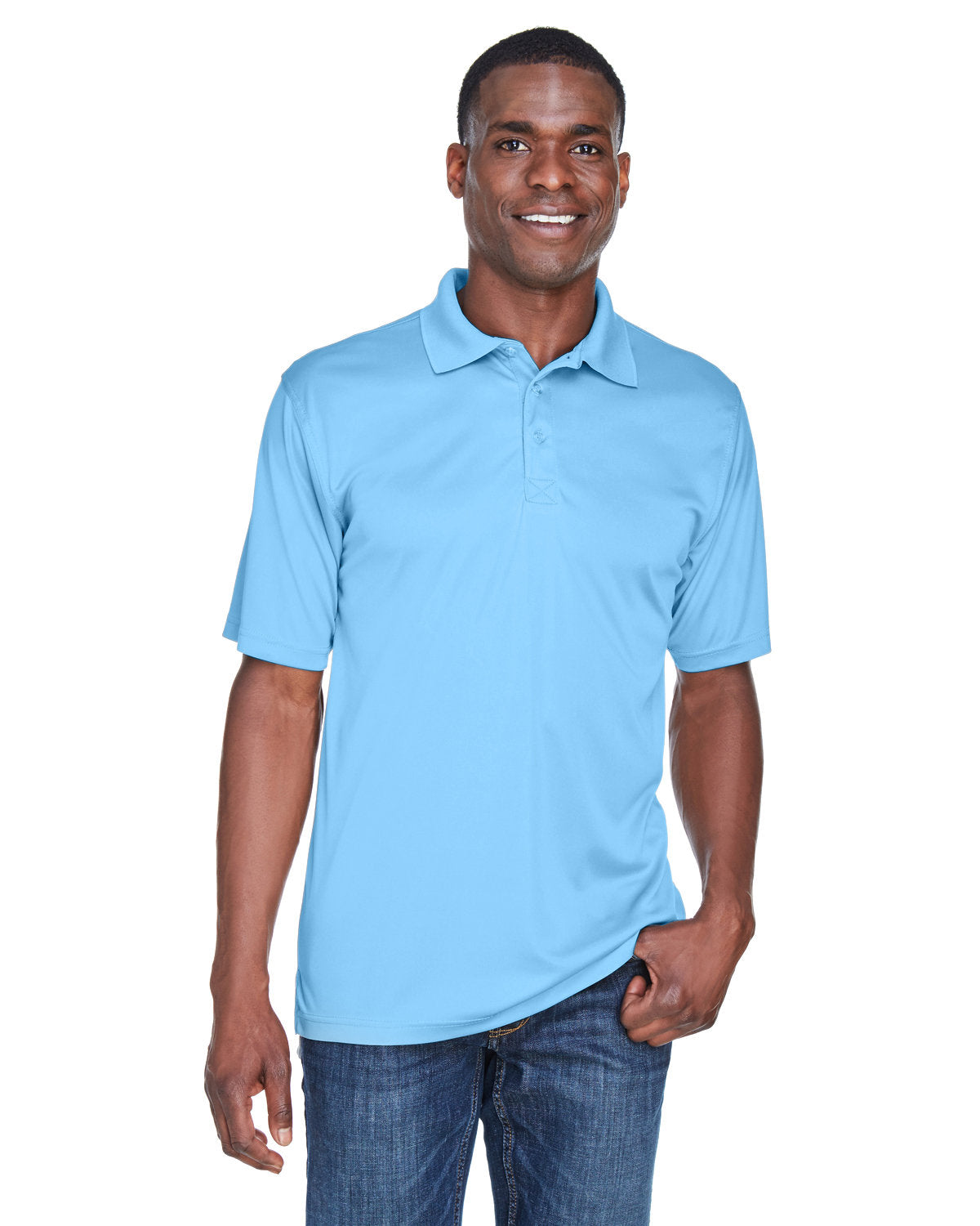 Elevate Performance: UltraClub Men's Cool & Dry Sport Performance Interlock Polo