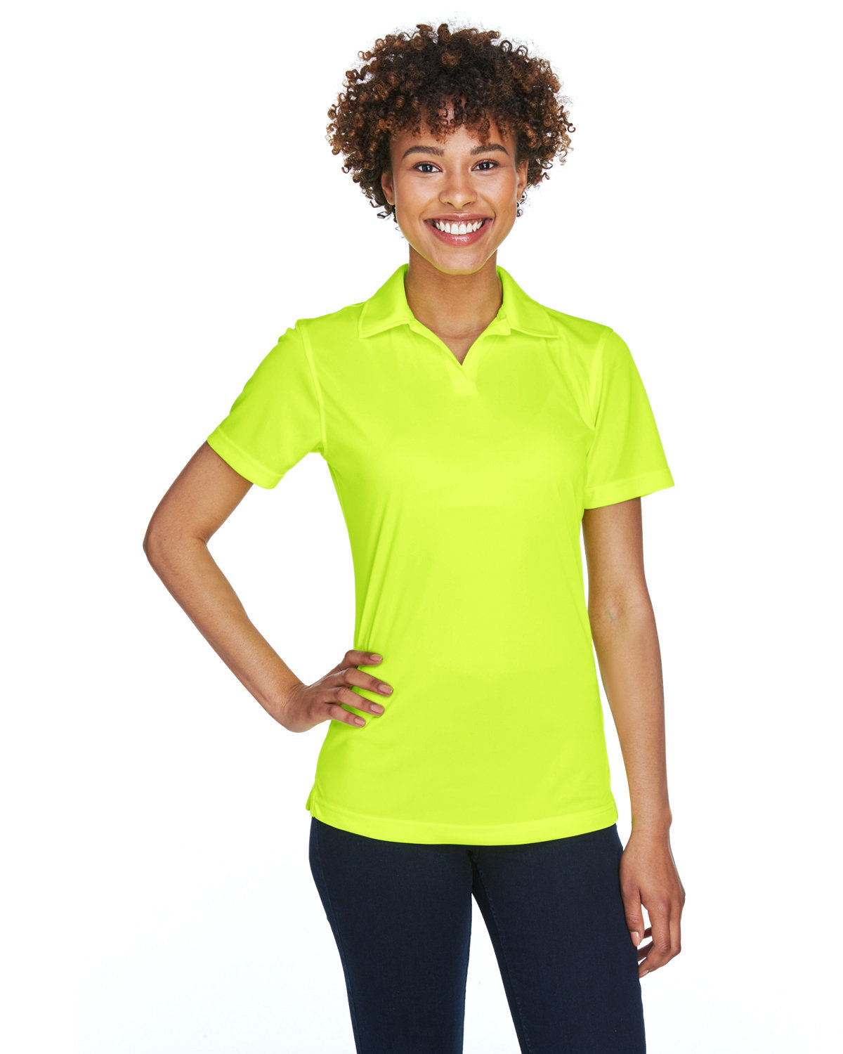 Effortless Excellence: UltraClub Ladies' Cool & Dry Sport Performance Interlock Polo