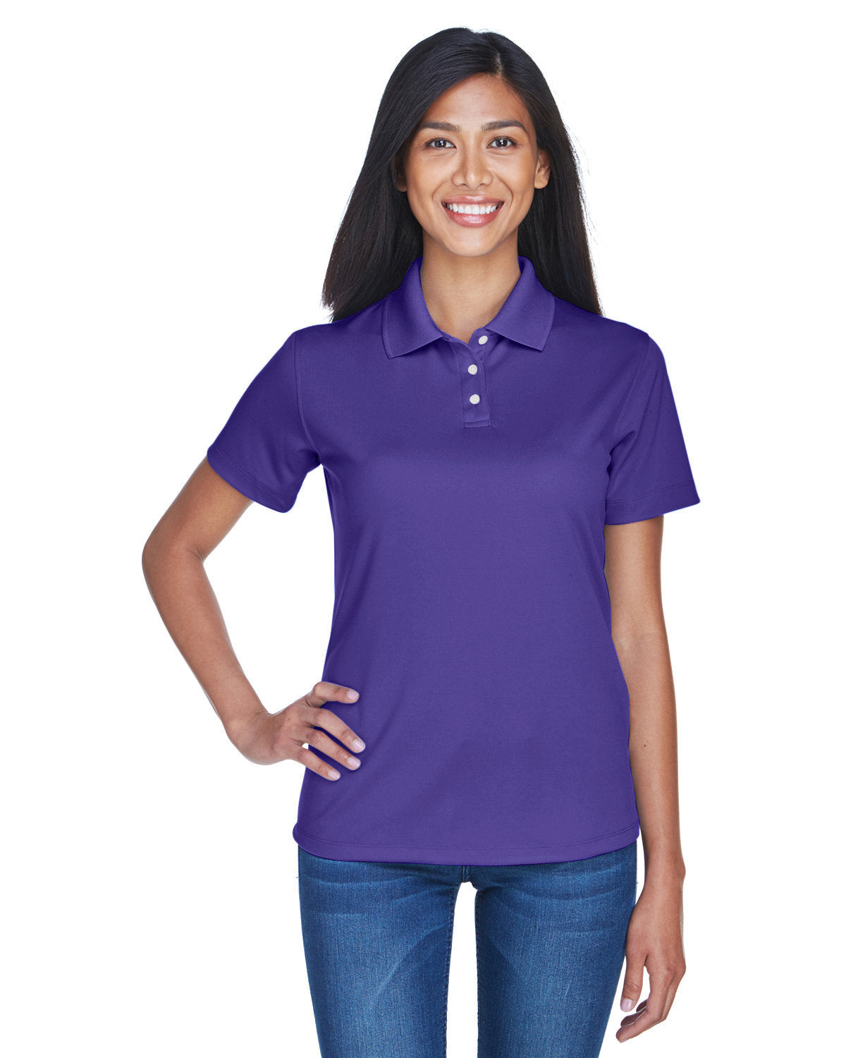 Effortless Confidence: UltraClub Ladies' Cool & Dry Stain-Release Performance Polo
