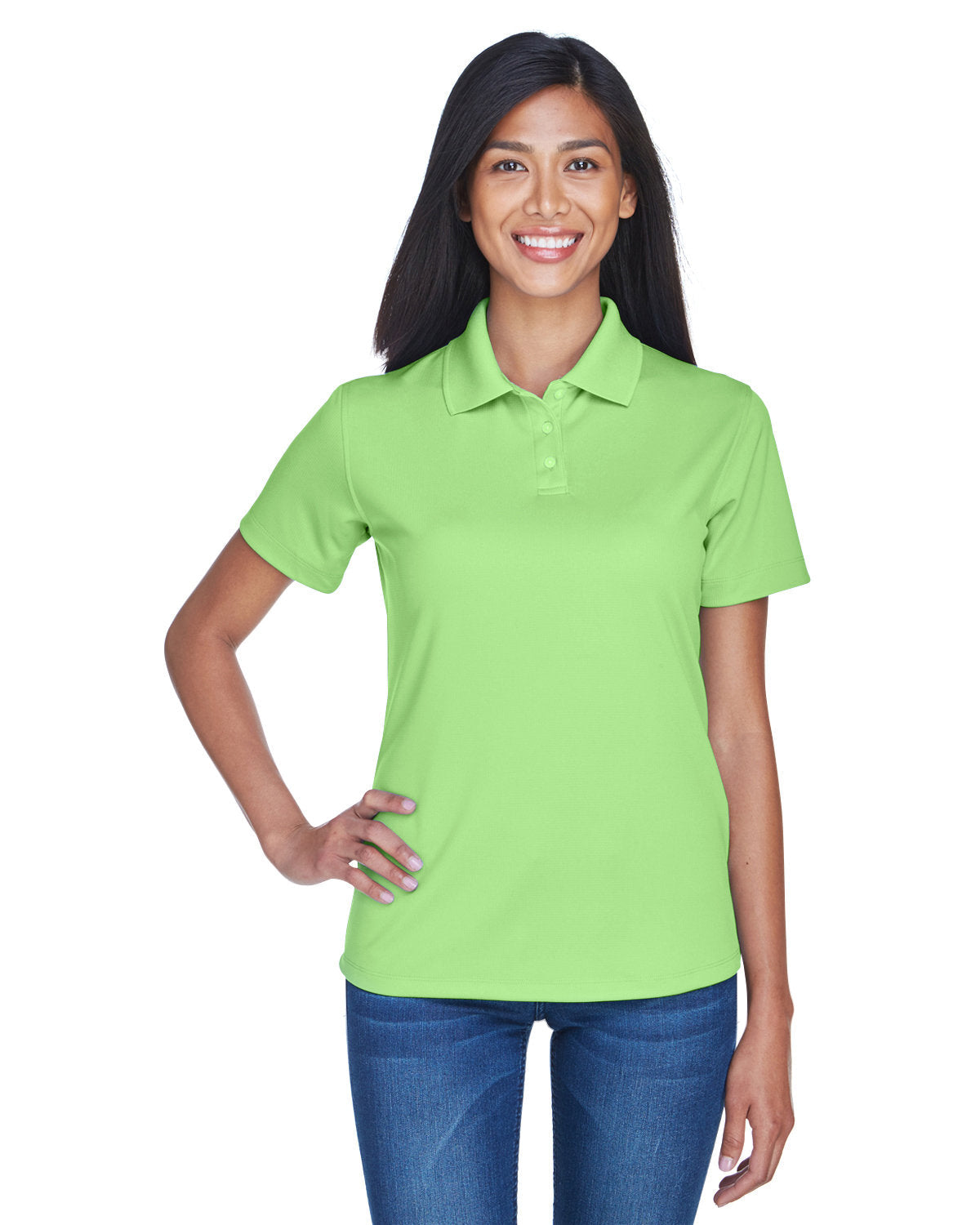 Effortless Confidence: UltraClub Ladies' Cool & Dry Stain-Release Performance Polo