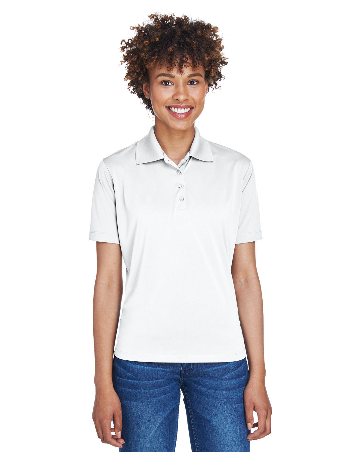 Effortless Elegance: UltraClub Ladies' Cool & Dry 8-Star Elite Performance Interlock Polo