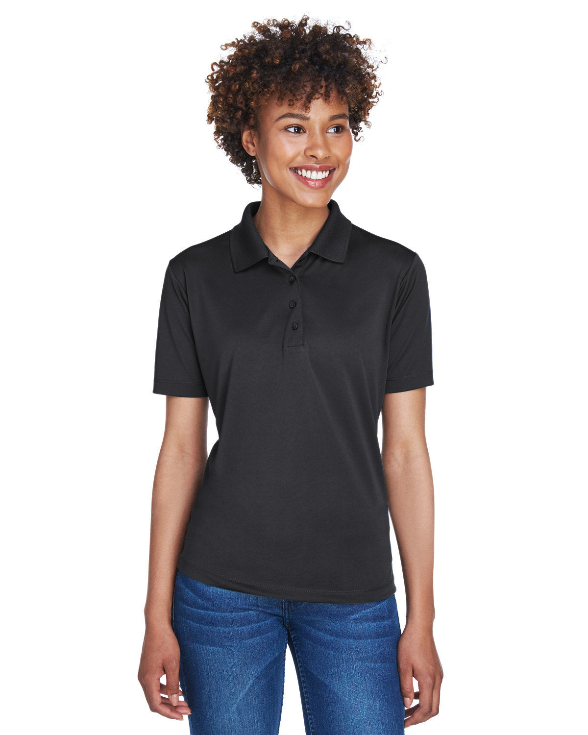 Effortless Elegance: UltraClub Ladies' Cool & Dry 8-Star Elite Performance Interlock Polo