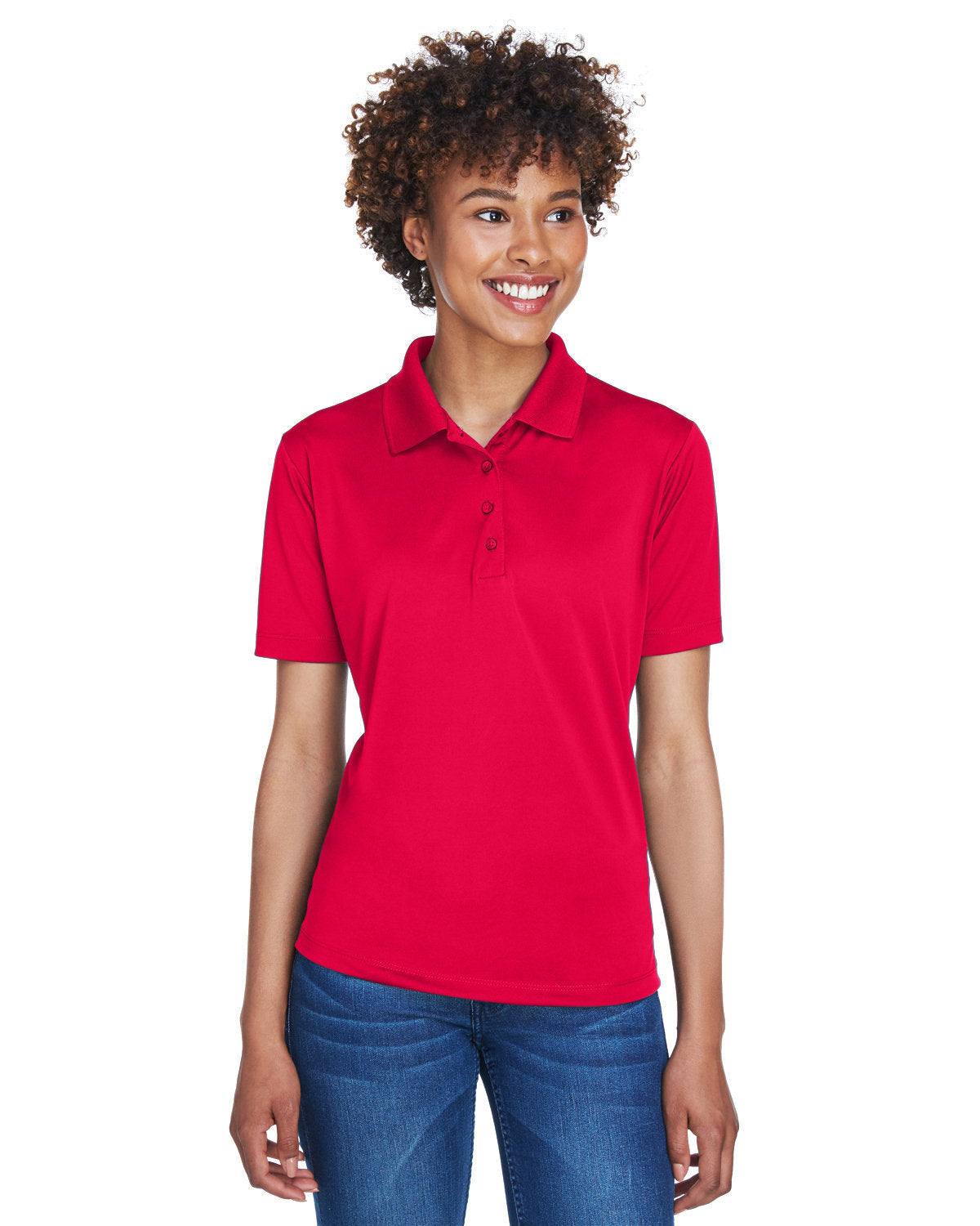 Effortless Elegance: UltraClub Ladies' Cool & Dry 8-Star Elite Performance Interlock Polo