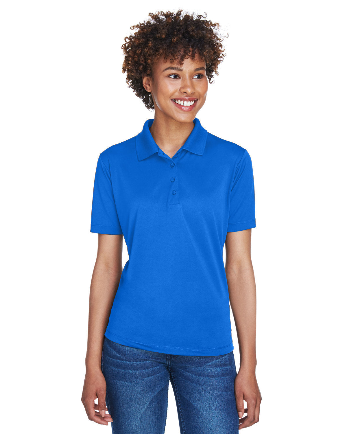 Effortless Elegance: UltraClub Ladies' Cool & Dry 8-Star Elite Performance Interlock Polo