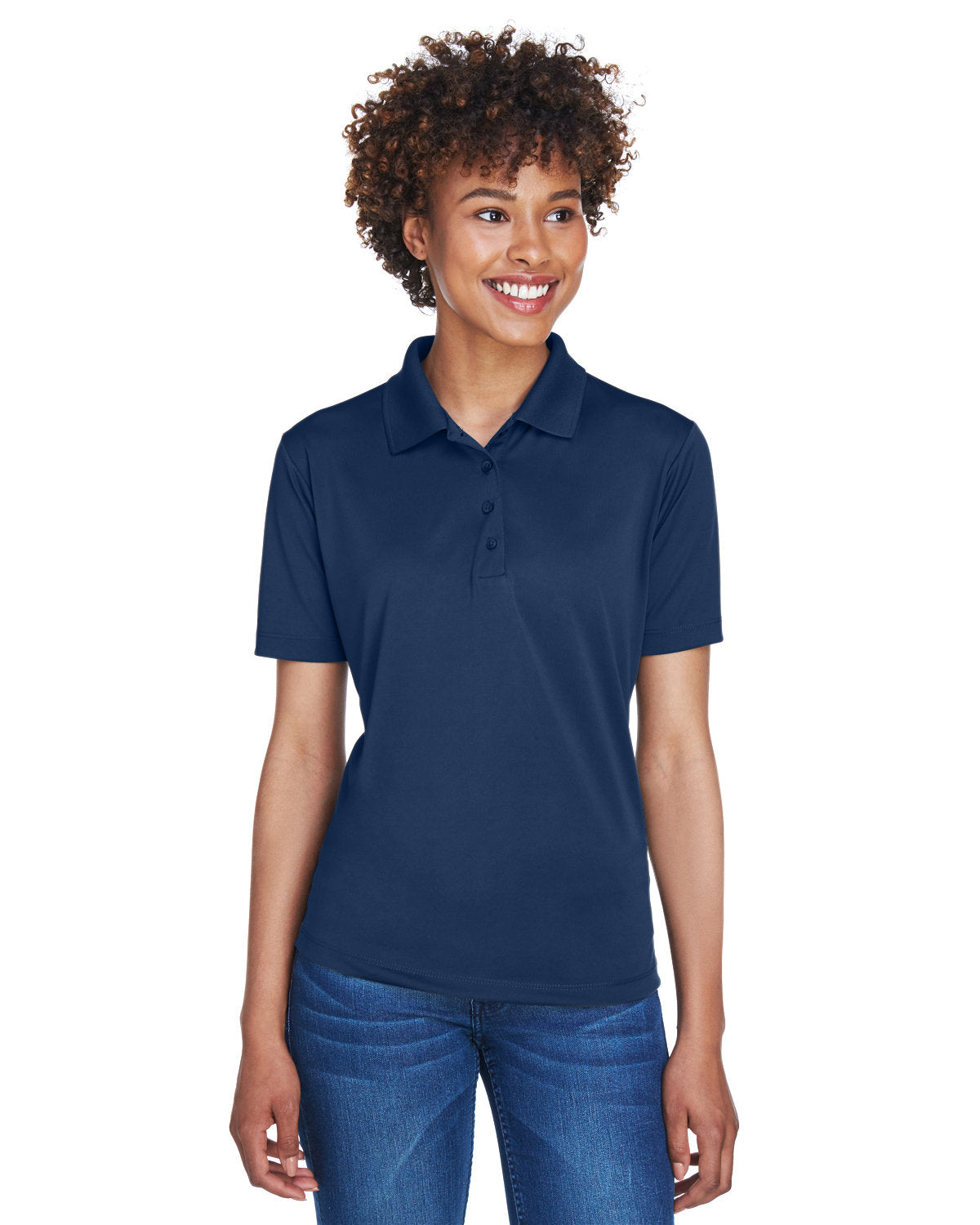 Effortless Elegance: UltraClub Ladies' Cool & Dry 8-Star Elite Performance Interlock Polo