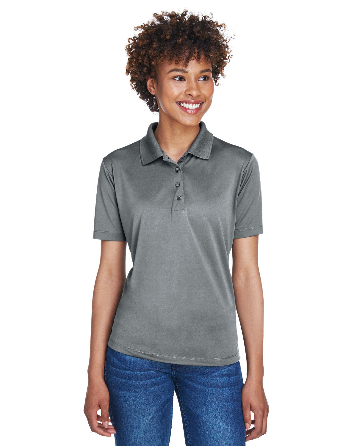 Effortless Elegance: UltraClub Ladies' Cool & Dry 8-Star Elite Performance Interlock Polo