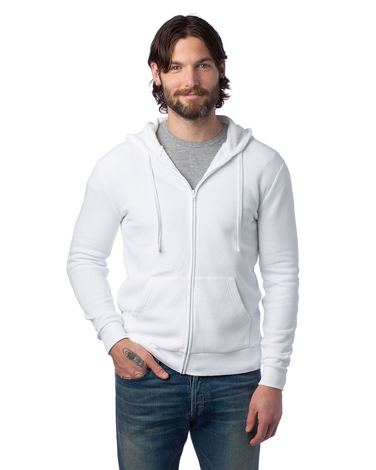 Alternative Unisex Eco-Cozy Fleece Zip Hooded Sweatshirt: Sustainable Warmth for All