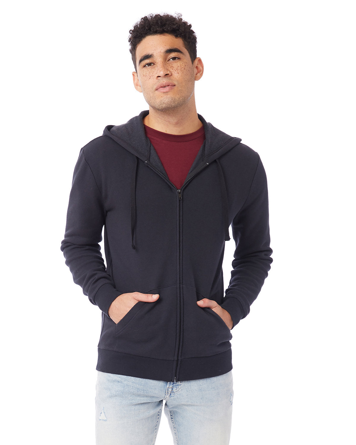 Alternative Unisex Eco-Cozy Fleece Zip Hooded Sweatshirt: Sustainable Warmth for All