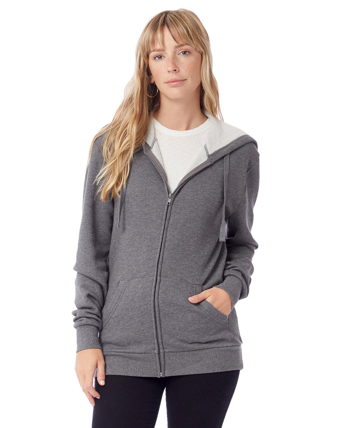 Alternative Unisex Eco-Cozy Fleece Zip Hooded Sweatshirt: Sustainable Warmth for All