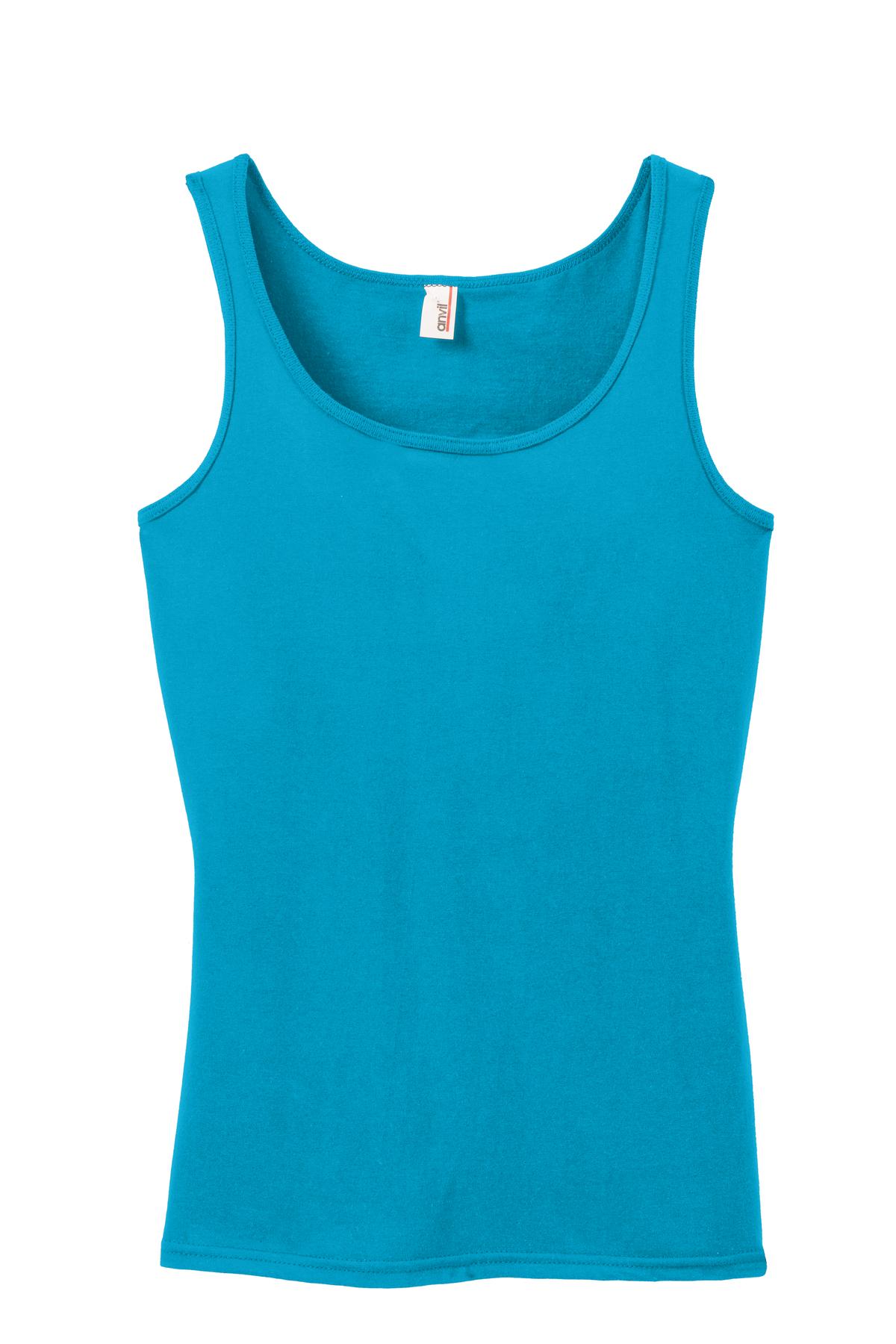 DISCONTINUEDAnvil® Ladies 100% Combed Ring Spun Cotton Tank Top. 882L