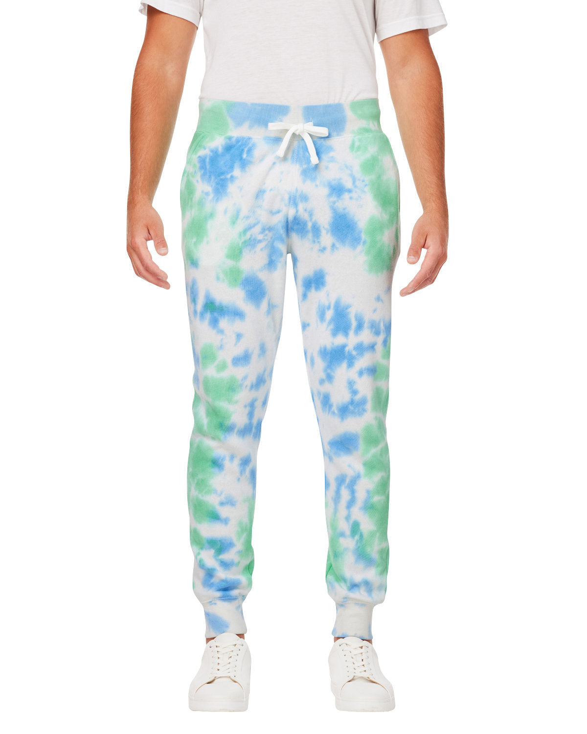 Colorful Comfort: J America Adult Tie Dye Fleece Jogger