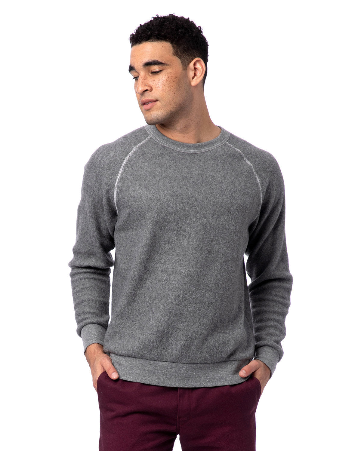 Alternative Men's Champ Eco Teddy Sweatshirt: Cozy Comfort Meets Sustainable Style