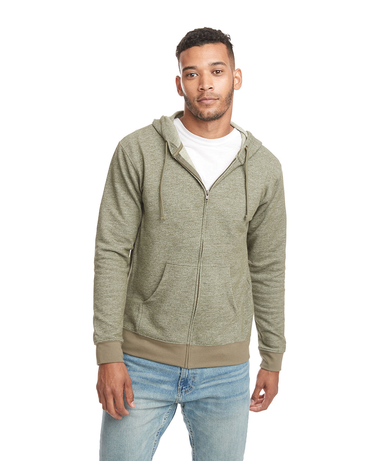 Adult Pacifica Denim Fleece Full-Zip Hooded Sweatshirt