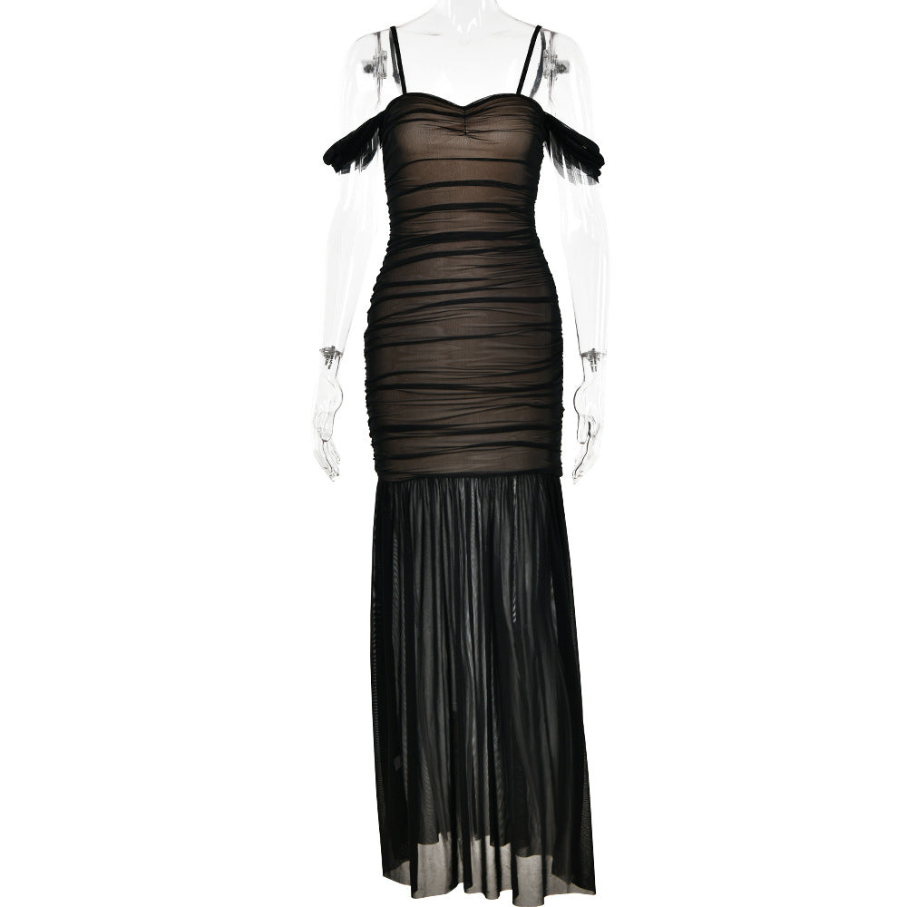 Dress Women  Summer Sexy Stitched Backless Strap Dress