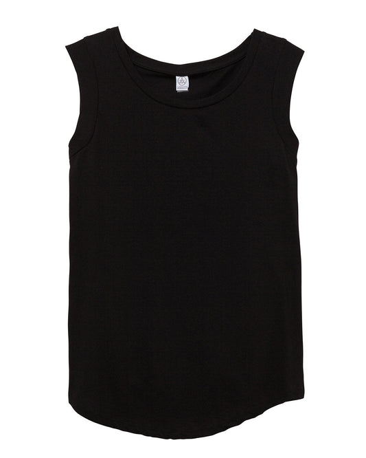 Alternative Women's Cap-Sleeve Satin Jersey Crew