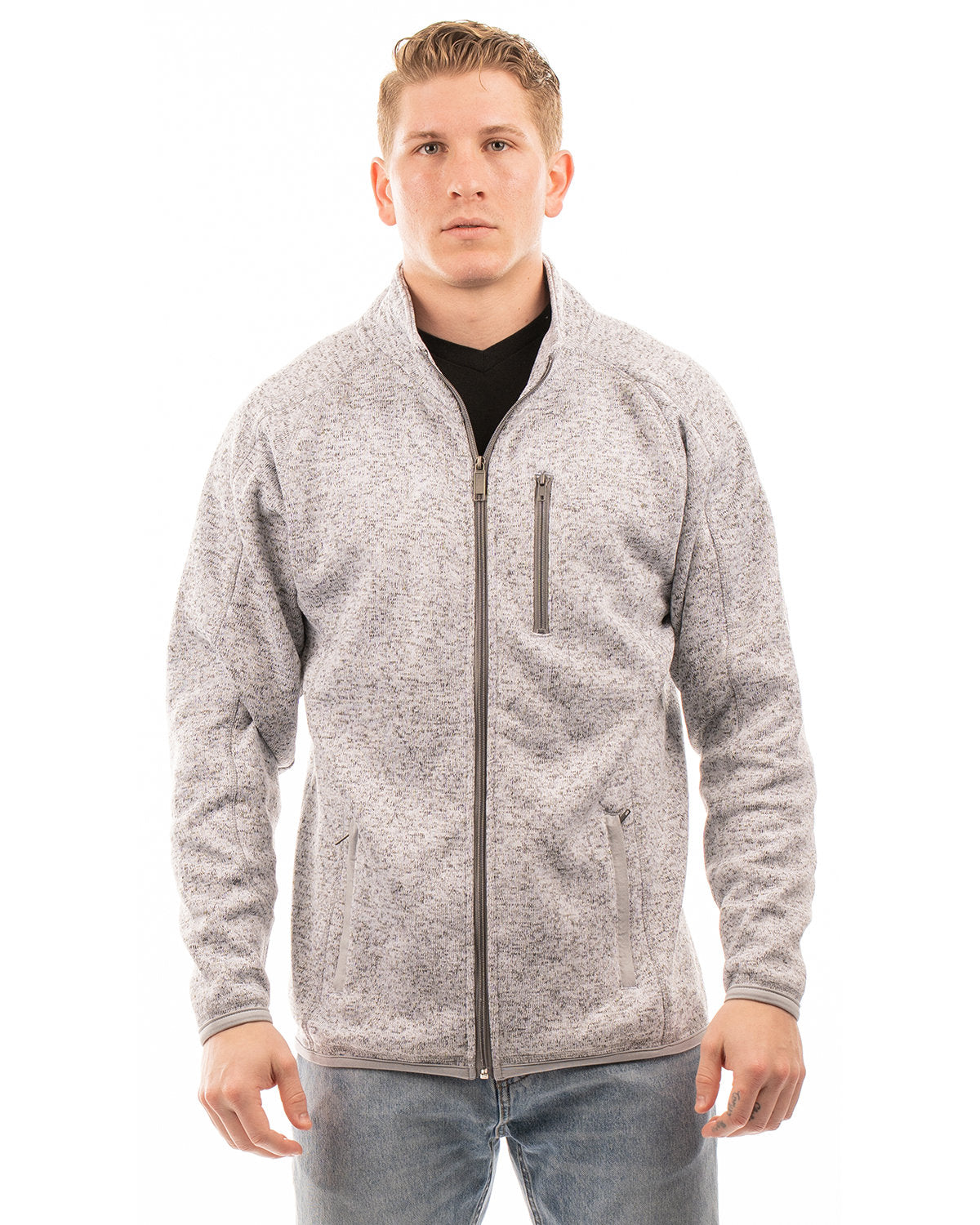 Burnside Men's Sweater Knit Jacket B3901