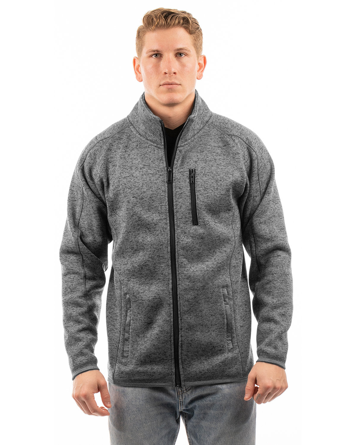Burnside Men's Sweater Knit Jacket B3901