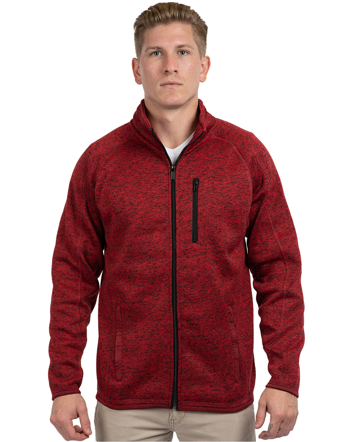 Burnside Men's Sweater Knit Jacket B3901