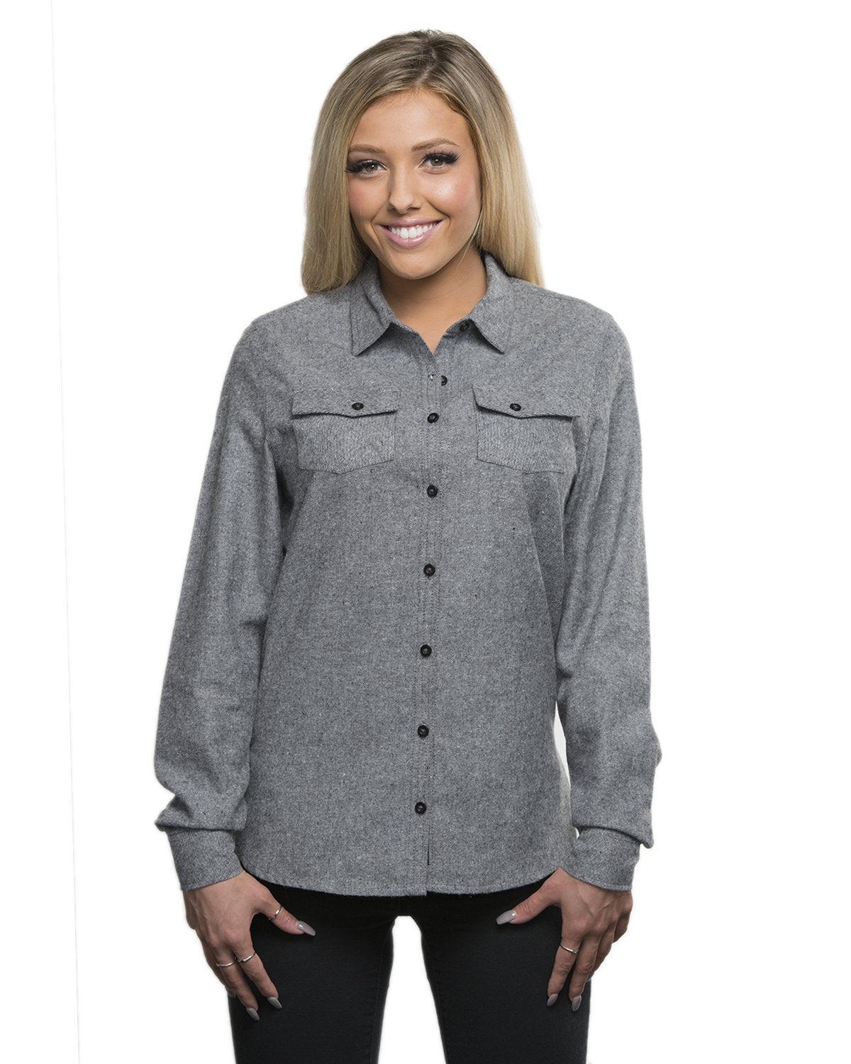 Burnside Ladies' Solid Flannel Shirt B5200