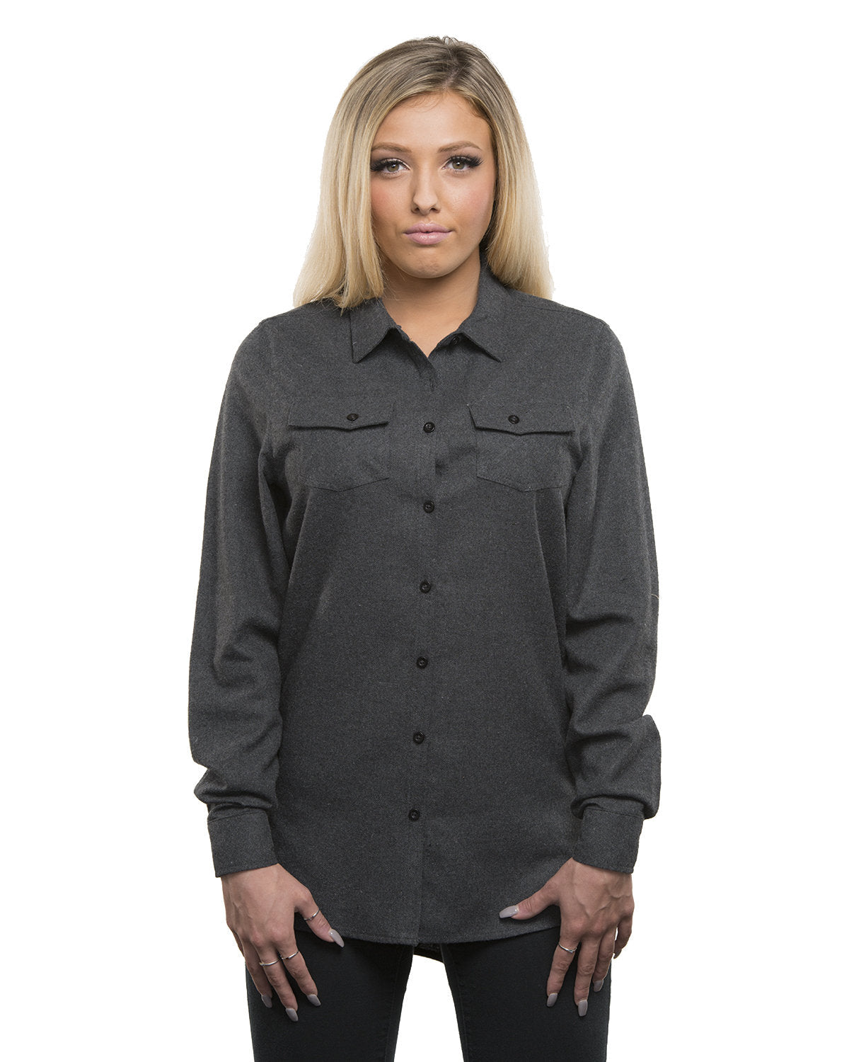 Burnside Ladies' Solid Flannel Shirt B5200