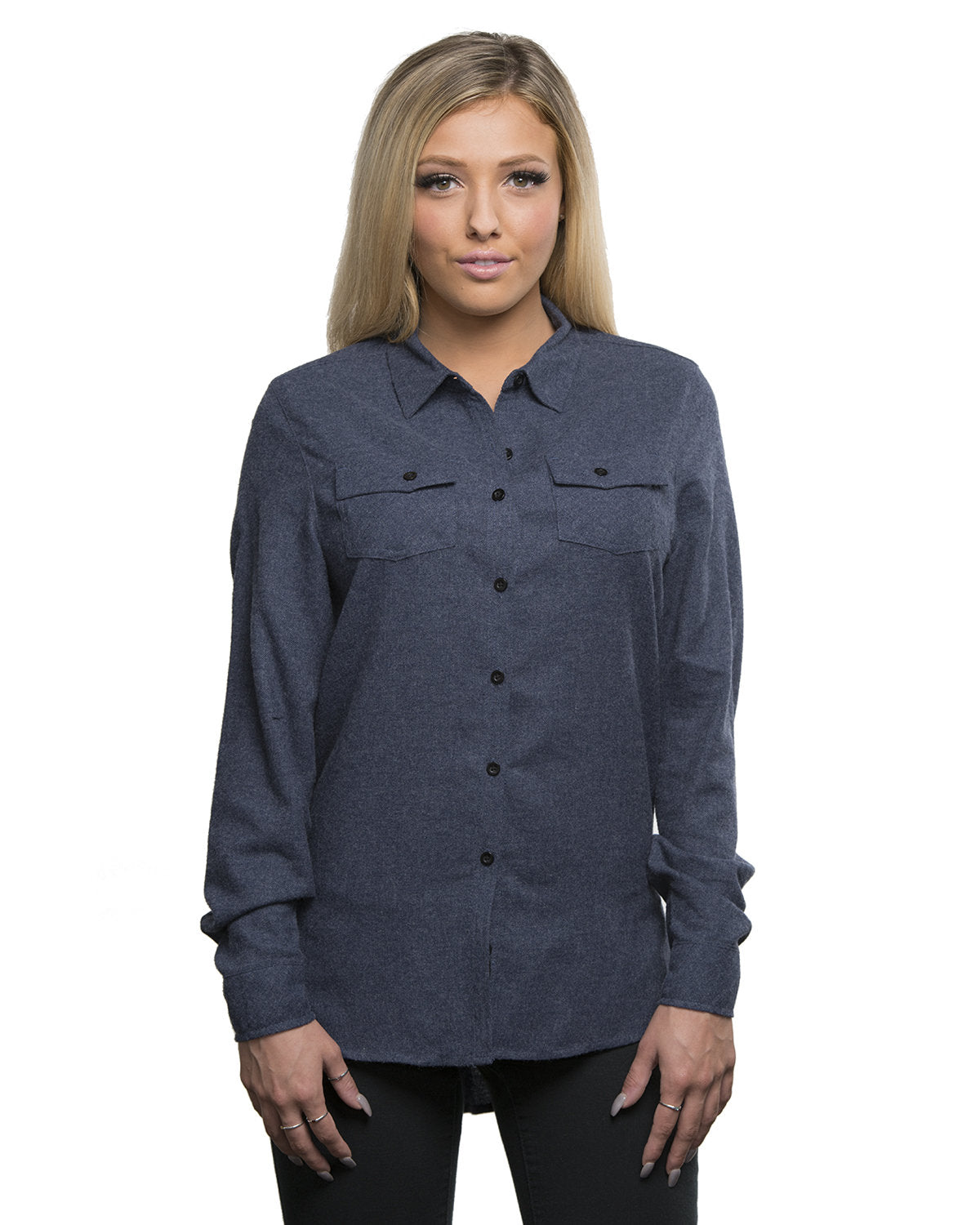 Burnside Ladies' Solid Flannel Shirt B5200