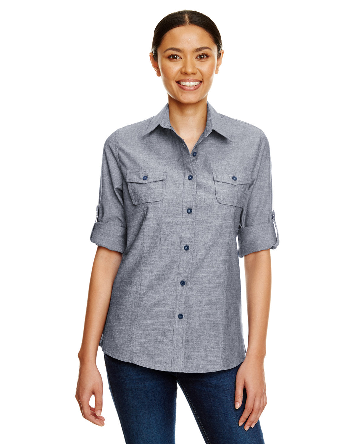 Burnside Ladies Chambray Woven Shirt B5255