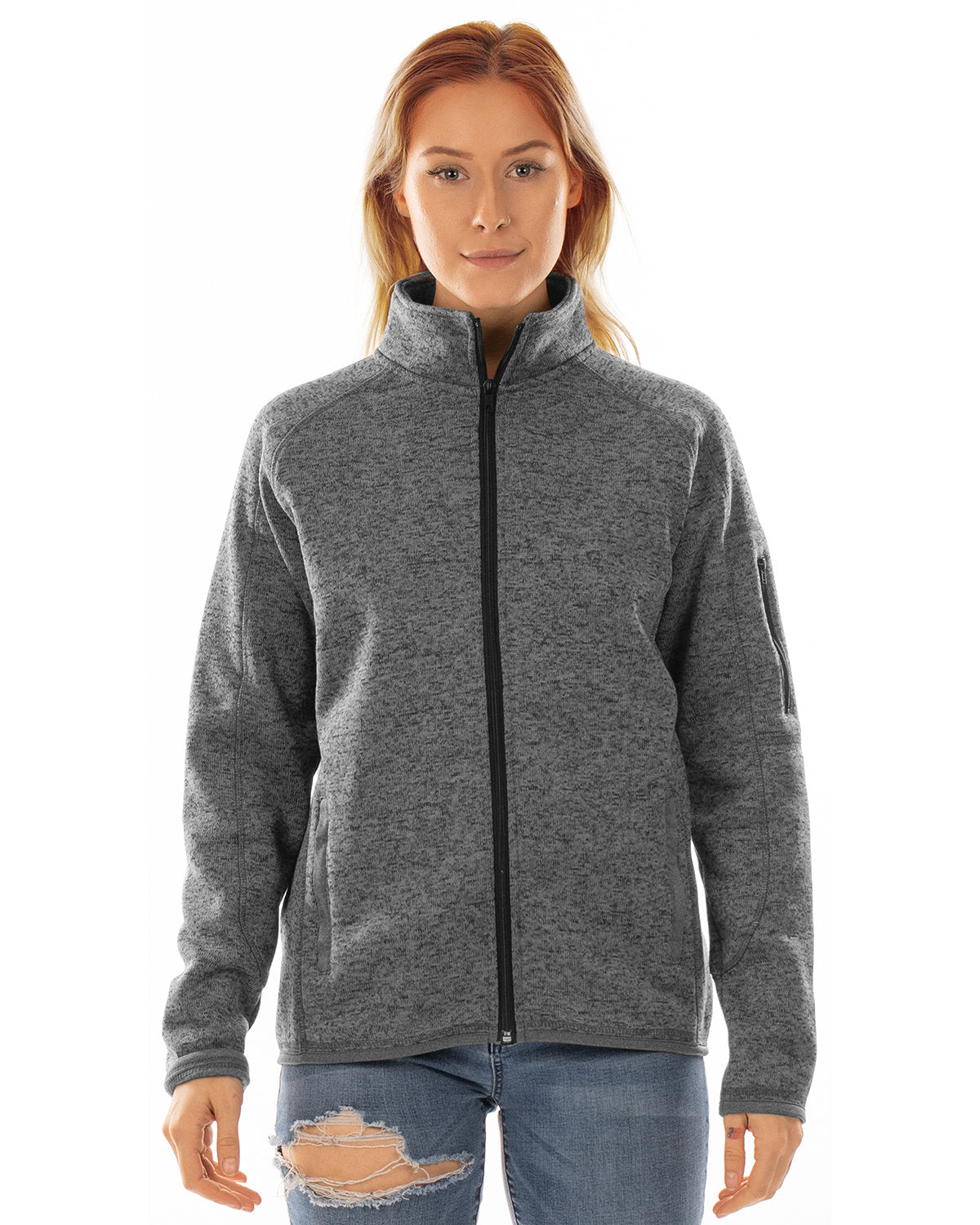 Burnside Ladies' Sweater Knit Jacket B5901