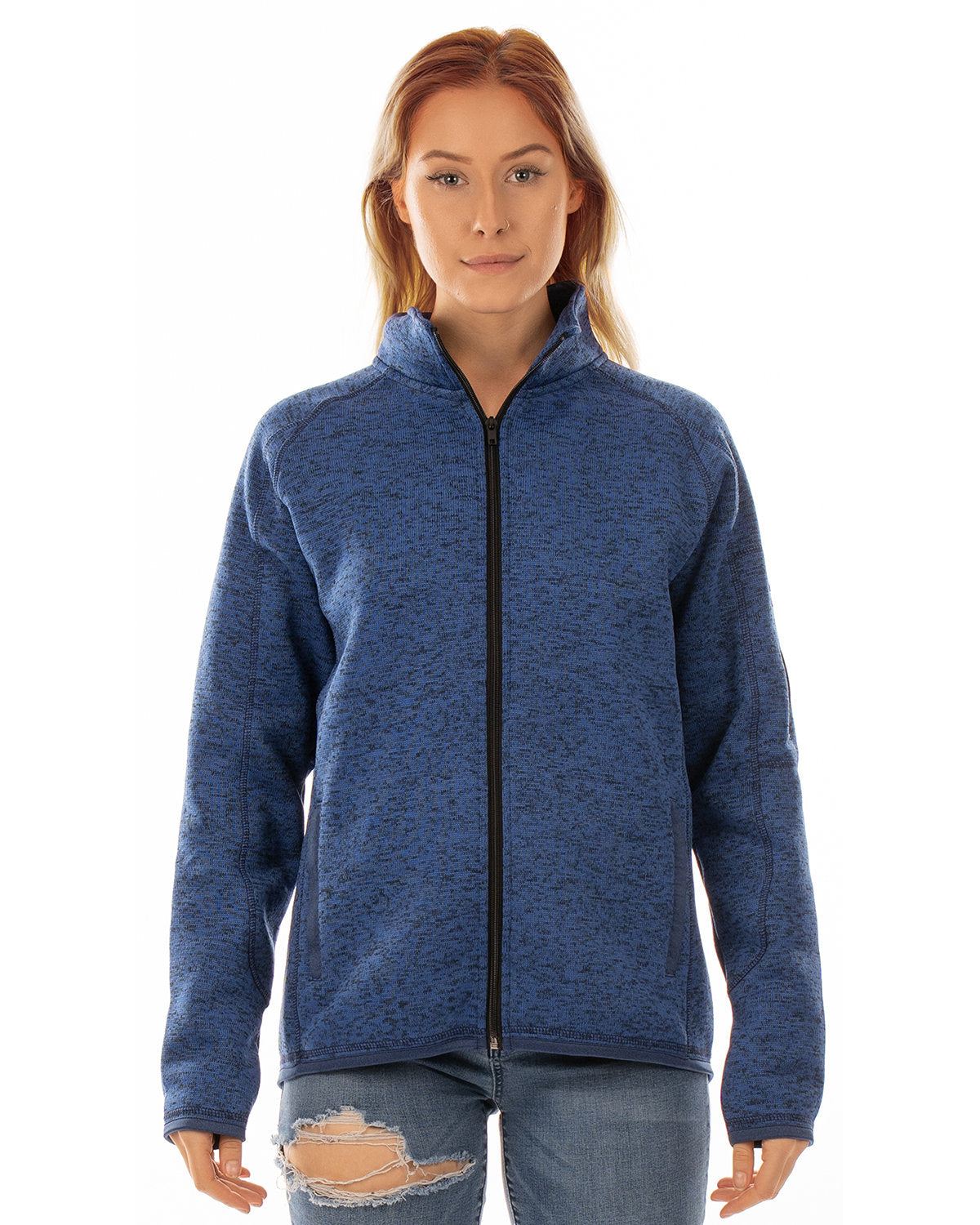 Burnside Ladies' Sweater Knit Jacket B5901