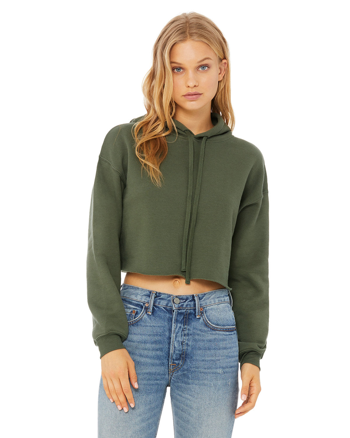 Bella + Canvas Ladies' Cropped Fleece Hoodie: Contemporary Comfort and Style