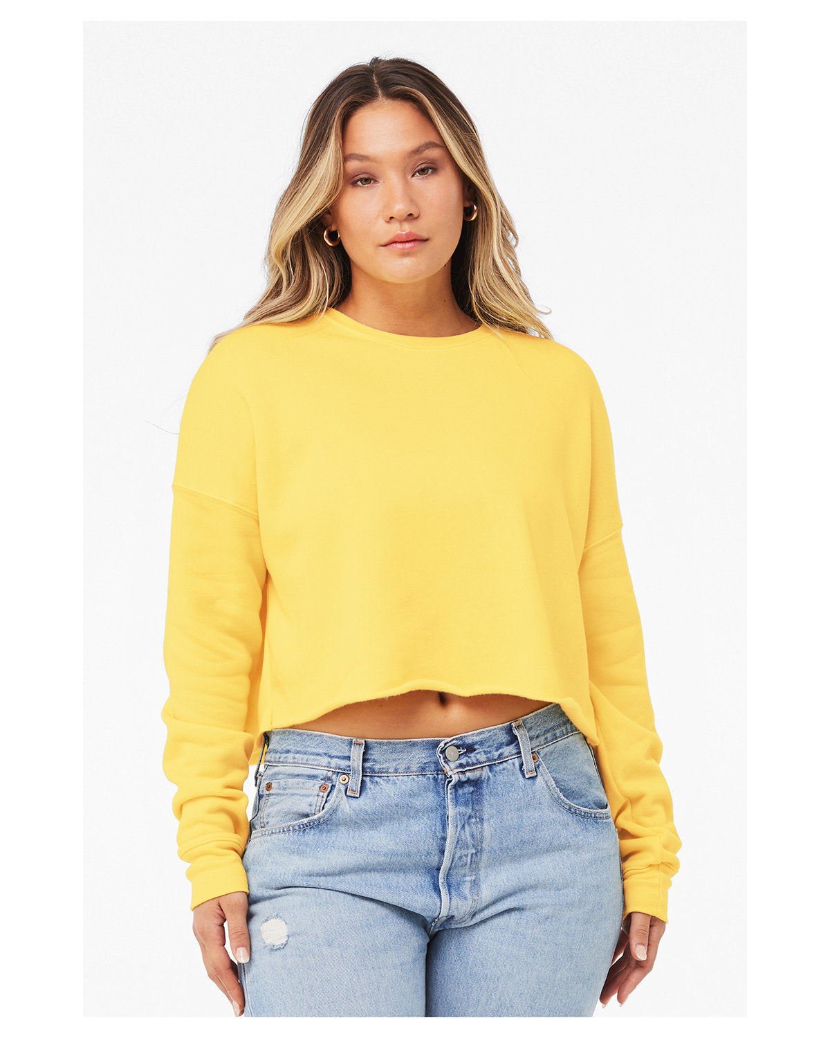 Bella + Canvas Ladies' Cropped Fleece Crew: Contemporary Elegance and Comfort