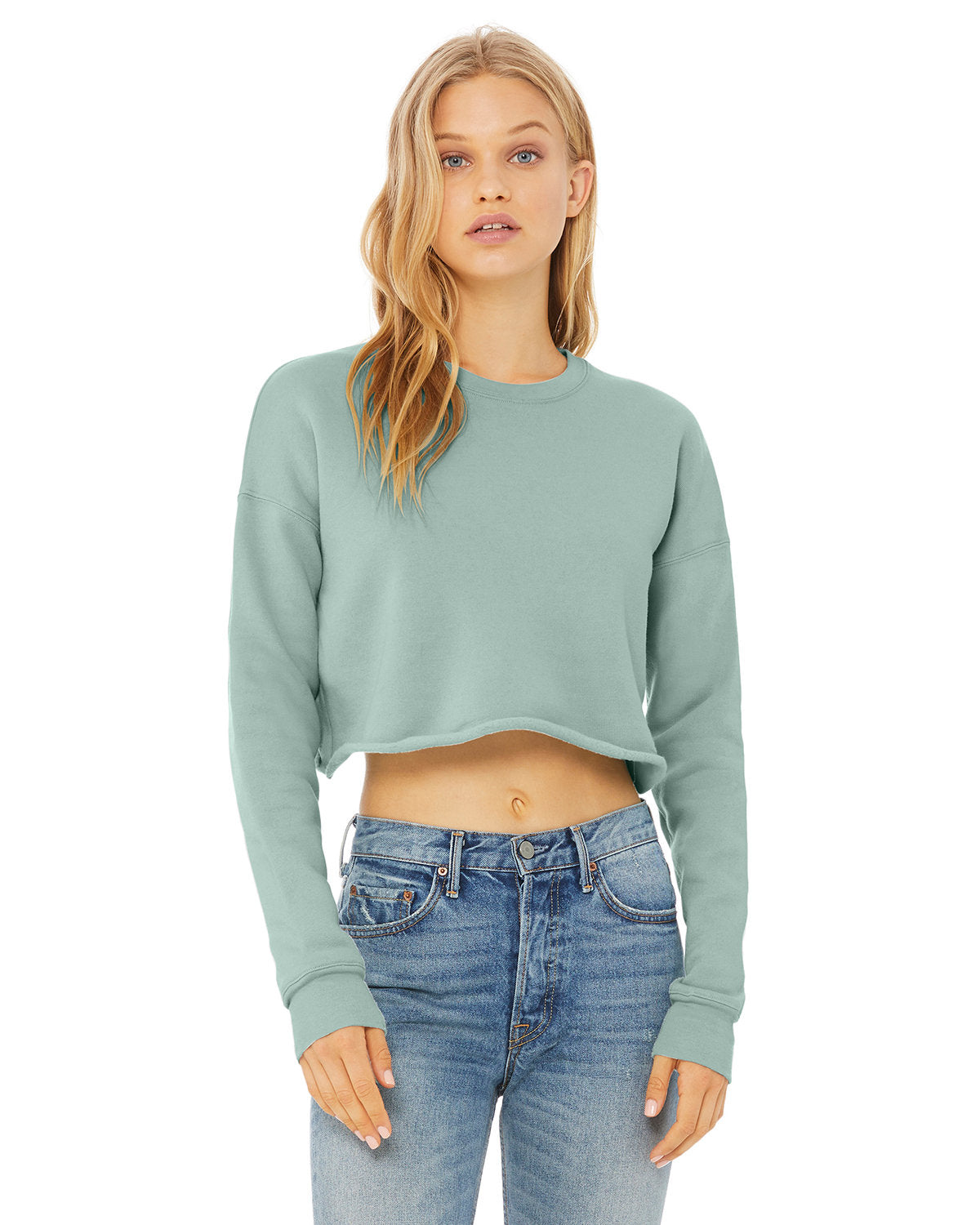 Bella + Canvas Ladies' Cropped Fleece Crew: Contemporary Elegance and Comfort