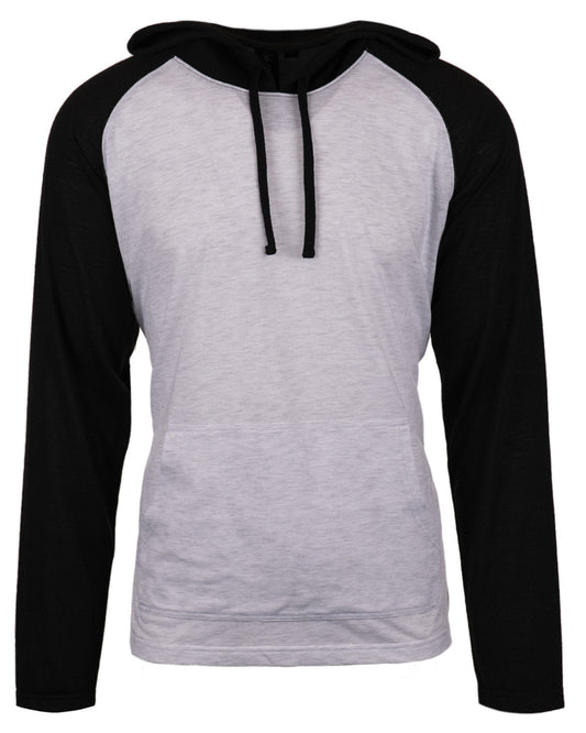 Burnside Adult Raglan Sleeve Striped Jersey Hooded T-Shirt B8127