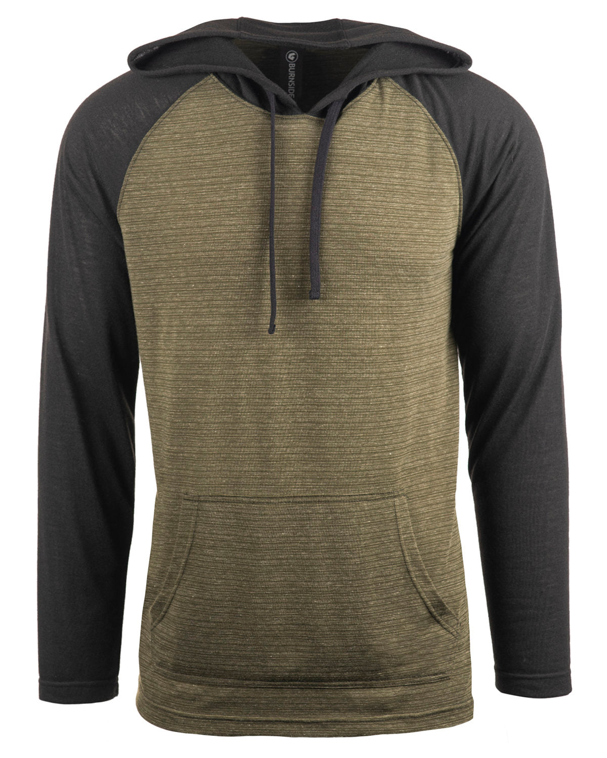 Burnside Adult Raglan Sleeve Striped Jersey Hooded T-Shirt B8127