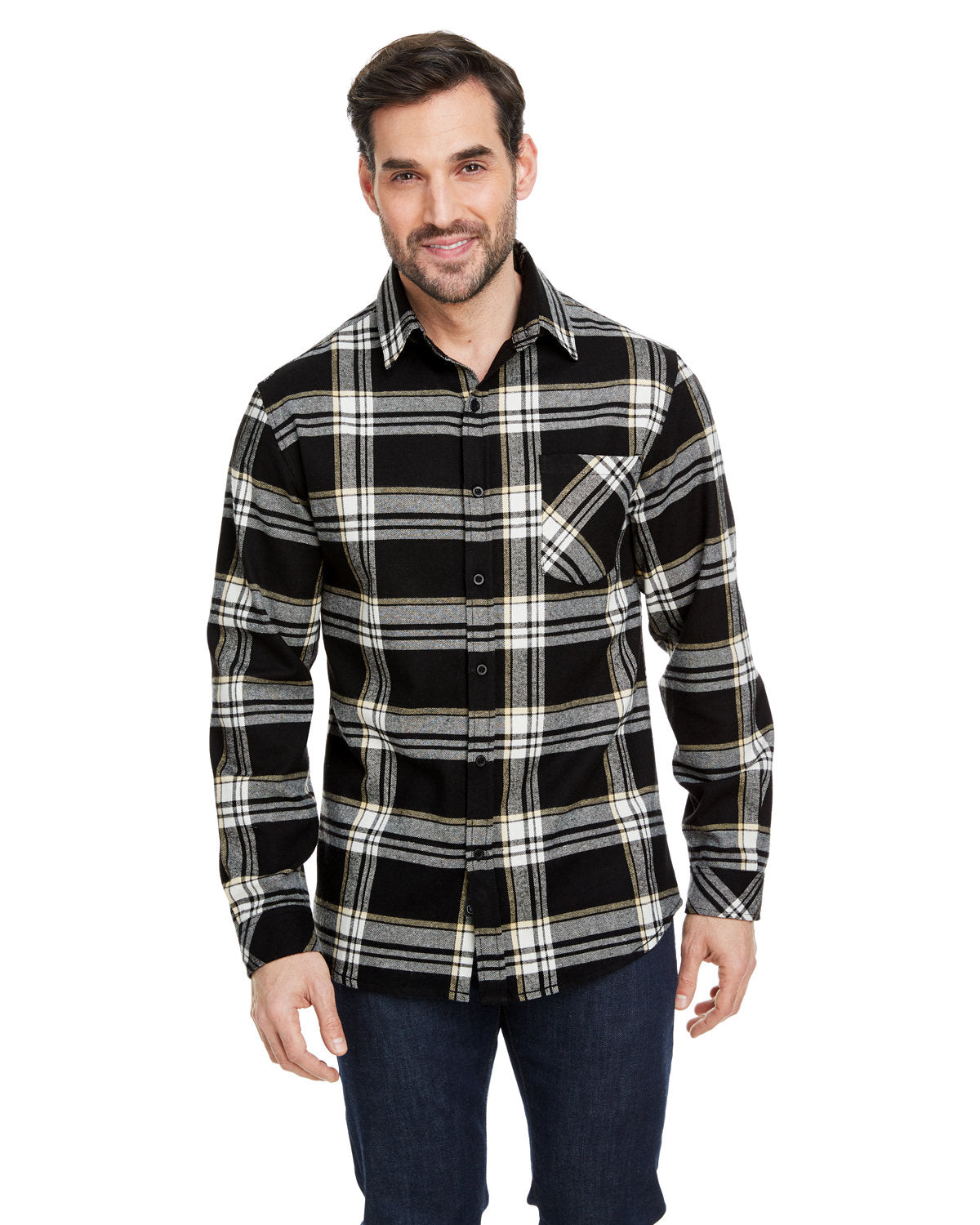 Burnside Woven Plaid Flannel With Biased Pocket B8212