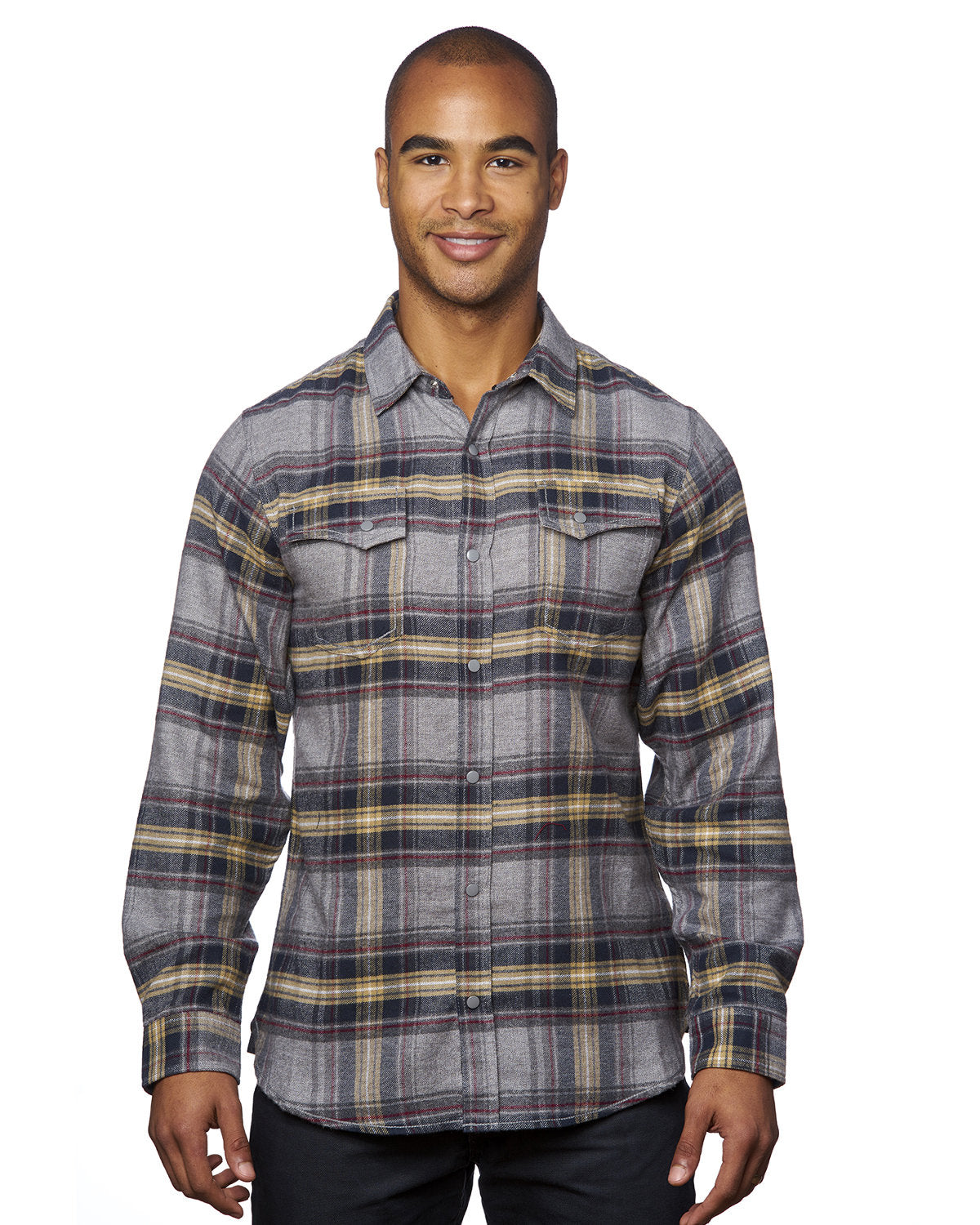 Burnside Men's Snap-Front Flannel Shirt B8219