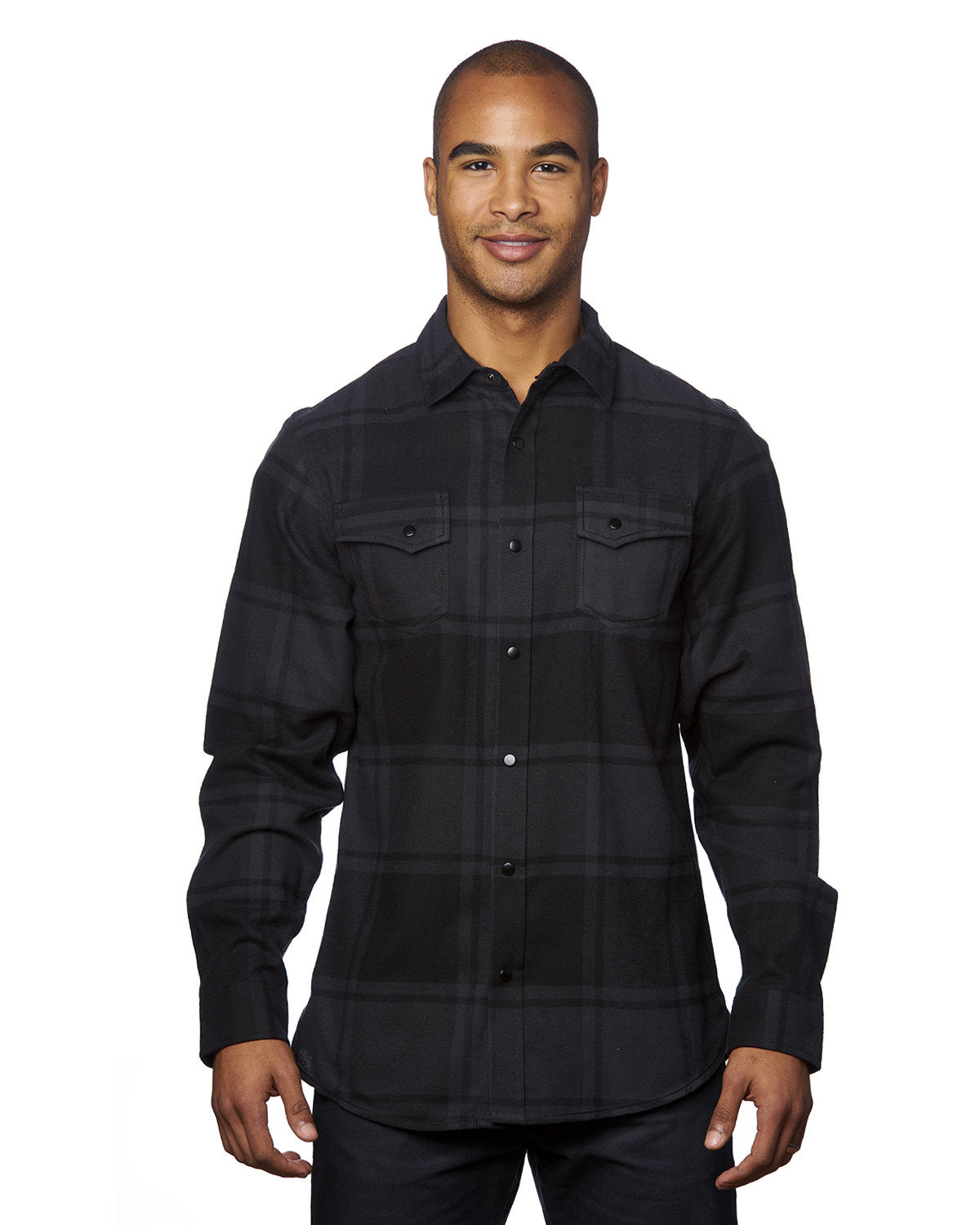 Burnside Men's Snap-Front Flannel Shirt B8219