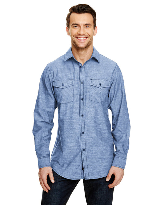 Burnside Mens Chambray Woven Shirt B8255