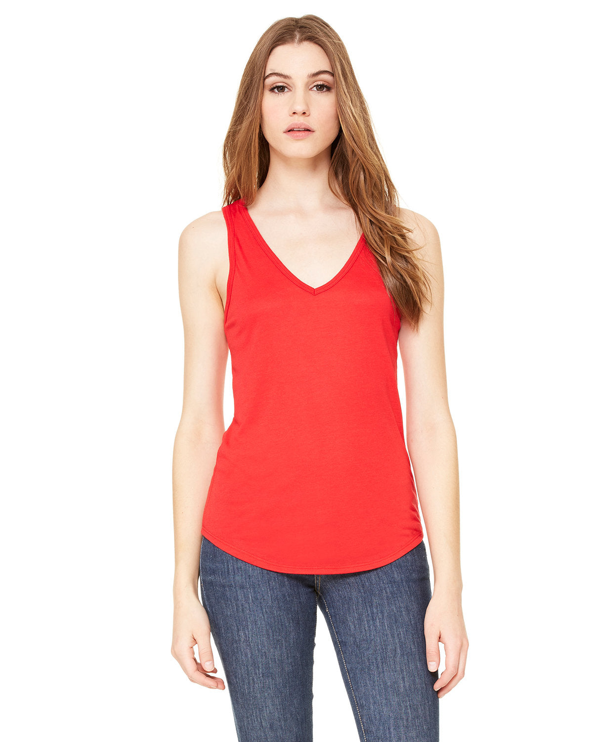 Bella + Canvas Flowy V-Neck Tank: Effortless Elegance for Women