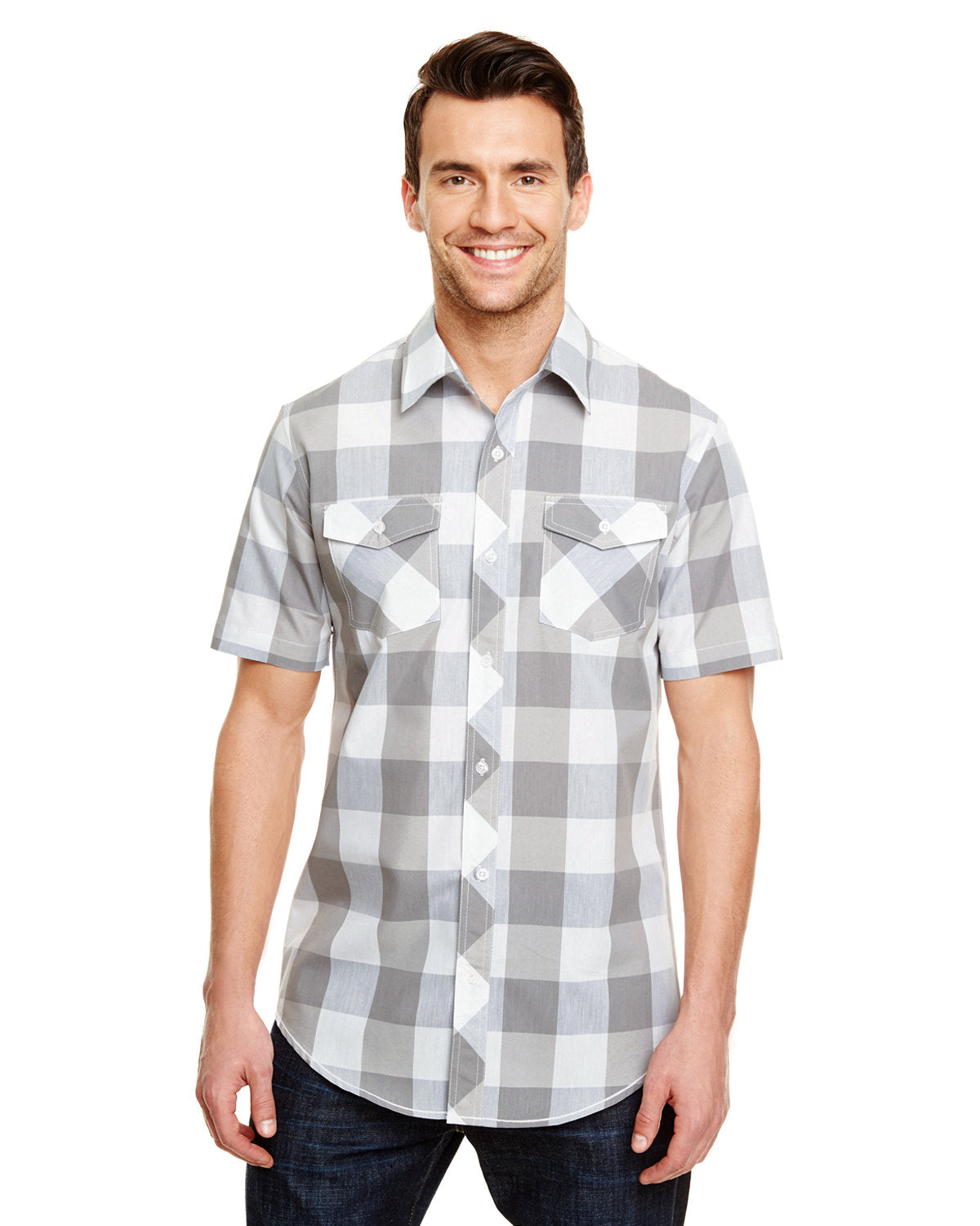 Burnside Mens Buffalo Plaid Woven Shirt B9203