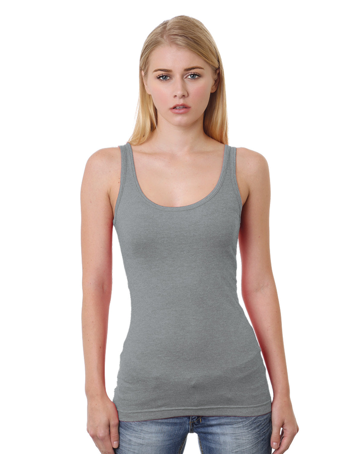 Junior's 4.2 oz., Fine Jersey Tank Top